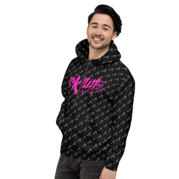 Kid Killit Pink with Knifes - Unisex Hoodie - Image 4