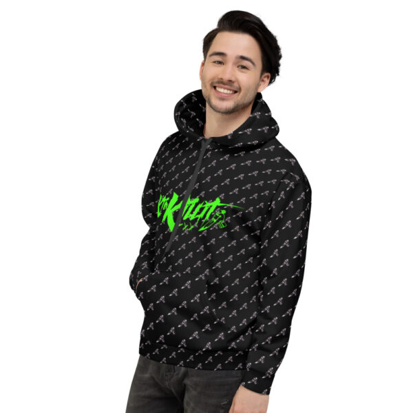 Kid Killit Green with Knifes - Unisex Hoodie - Image 4