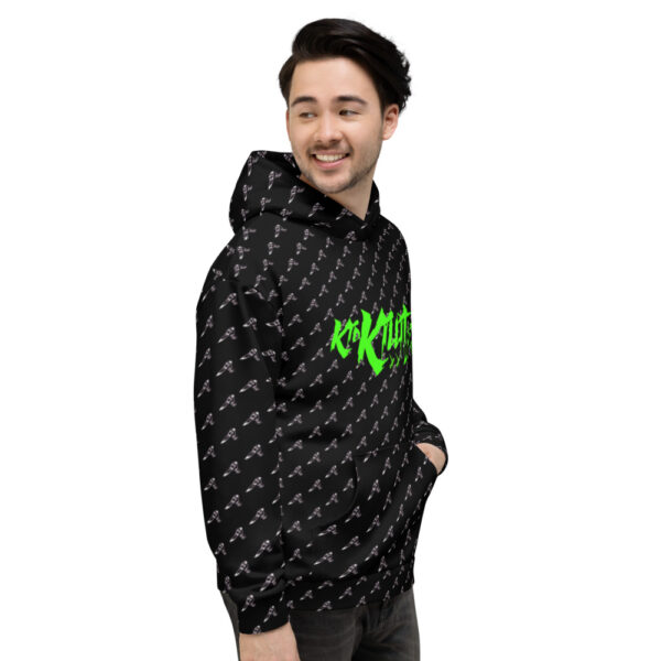Kid Killit Green with Knifes - Unisex Hoodie - Image 3