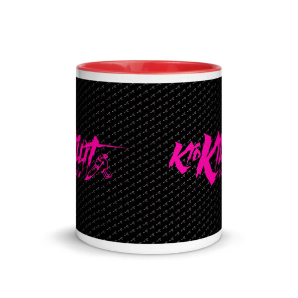 Kid Killit Pink with Knifes - Mug with Color Inside - Image 3