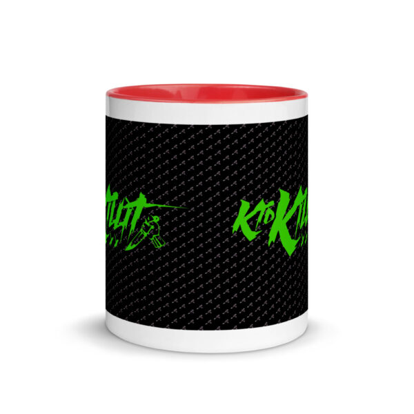 Kid Killit Green with Knives - Mug w/ Color Inside - Image 3