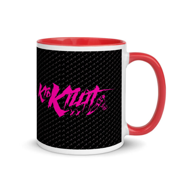 Kid Killit Pink with Knifes - Mug with Color Inside - Image 2
